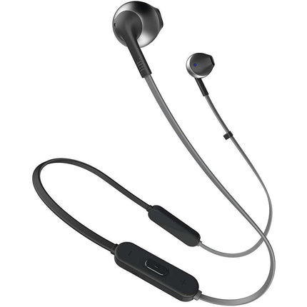 JBL T205BT Pure Bass Wireless Metal Earbud Headphones with Mic - Grabgear.in