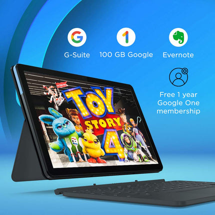 Lenovo Ideapad Duet Chromebook Tablet 25.65 cm (10.1 inch, 4 GB, 128 GB, Wi-Fi Only), Ice Blue, Iron Grey - Unboxify