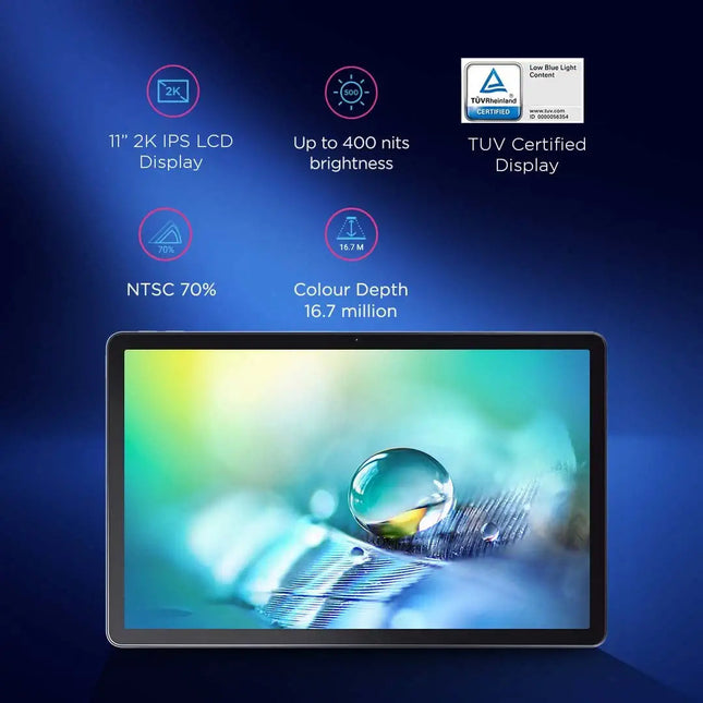 Lenovo Tab P11 Plus Tablet (11 inch (27.94 cm), 6 GB, 128 GB, Wi-Fi+LTE, Voice Calling), Slate Grey with 2K Display, Quad Speakers with Dolby Atmos, 7700 mAH Battery and TUV Certified Eye Protection - Unboxify