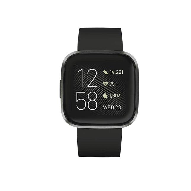 Fitbit Versa 2 FB507BKBK Health & Fitness Smartwatch with Heart Rate, Music, Alexa Built-in, Sleep & Swim Tracking (S & L Bands Included) - Grabgear.in