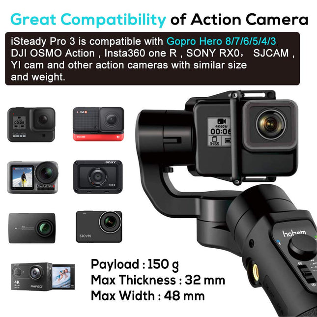 Hohem iSteady PRO 3 3-Axis Handheld Gimbal Stabilizer (UNBOXED) - Unboxify
