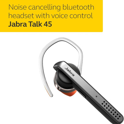 Jabra Talk 45 Bluetooth Wireless in Ear Earphones with mic for High Definition Hands-Free Calls (Silver) - Unboxify