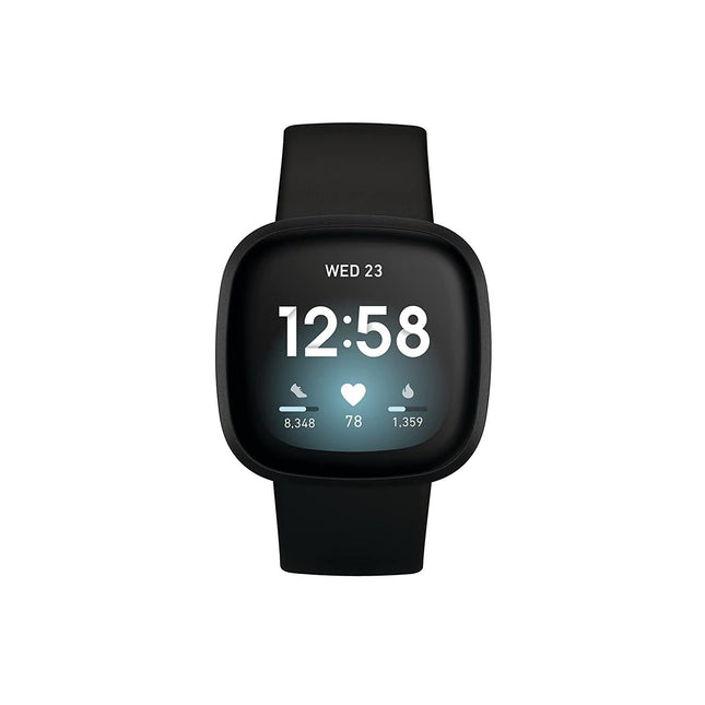 Fitbit Versa 3 Health & Fitness Smartwatch with GPS, 24/7 Heart Rate, Alexa Built-in, 6+ Days Battery, One Size (S & L Bands Included) - Grabgear.in