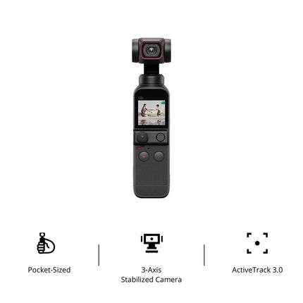 DJI Osmo Pocket2 - Handheld 3-Axis Gimbal Stabilizer with 4K Camera,1/1.7" CMOS,64MP Photo, Pocket-Sized, Active Track 3.0, Glamour Effects, Video Vlog for Android and iPhone (Black) - Grabgear.in