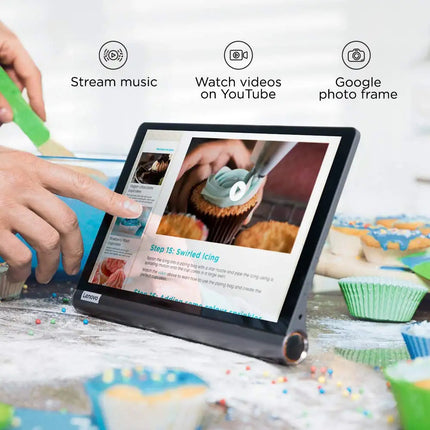 Lenovo Tab Yoga Smart Tablet with The Google Assistant (10.1 inch/25.65 cm, 4GB, 64GB, Wi-Fi + 4G LTE, Calling), Iron Grey - Unboxify