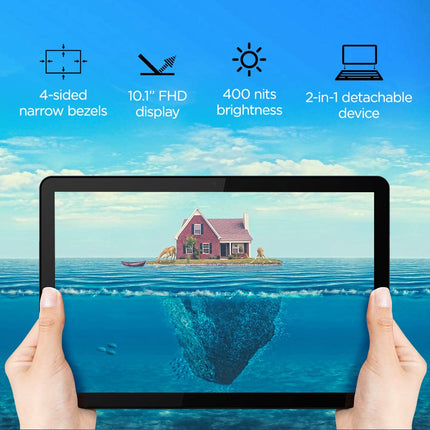 Lenovo Ideapad Duet Chromebook Tablet 25.65 cm (10.1 inch, 4 GB, 128 GB, Wi-Fi Only), Ice Blue, Iron Grey - Unboxify