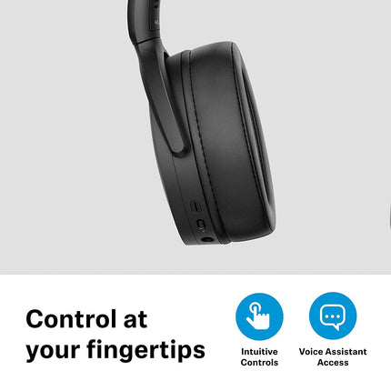 Sennheiser HD 450BT Wireless Bluetooth Over The Ear Headphone with Mic (Black) (UNBOXED) - Unboxify