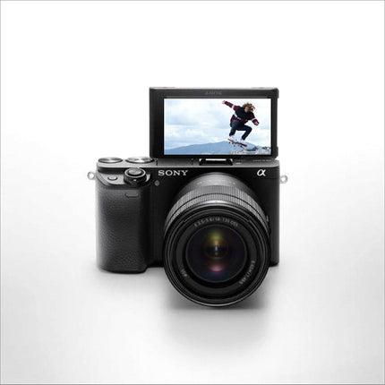 Sony Alpha ILCE-6400M 24.2MP Mirrorless Digital SLR Camera (Black) with 18-135mm Power Zoom Lens (APS-C Sensor, Real-Time Eye Auto Focus, 4K Vlogging Camera, Tiltable LCD) - Black - Unboxify