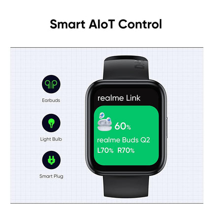 (UNBOXED) realme Smart Watch 2 Pro (Space Grey) with 4.45 cm (1.75") HD Super Bright Touchscreen, Dual-Satellite GPS, 14-Day Battery, SpO2 & Heart Rate Monitoring, IP68 Water Resistance - Grabgear.in