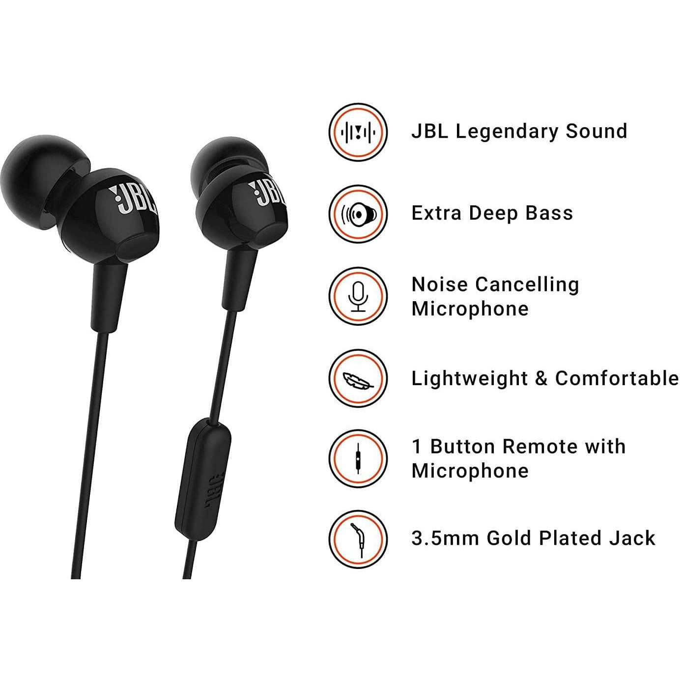 Jbl C100si Jbl Earphones With Volume Control JBL C100SI In-Ear