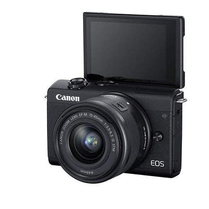 Canon EOS M200 Mirrorless Camera, EF-M 15-45mm f/3.5-6.3 is STM Lens, 24.1 MP, 16 GB Memory Card - Unboxify