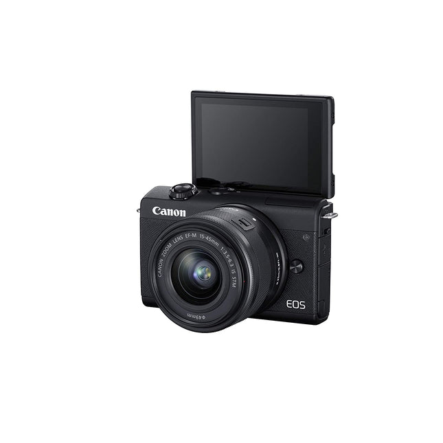 Canon EOS M200 Mirrorless Camera, EF-M 15-45mm f/3.5-6.3 is STM Lens, 24.1 MP, 16 GB Memory Card - Unboxify