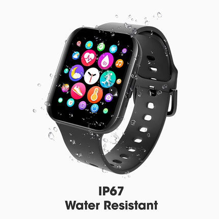 (UNBOXED) ZEBRONICS Zeb-Fit1220CH Smart Fitness Watch, 2.5D Curved Glass Full Touch Display, SpO2, BP & Heart Rate Monitor, IP67 Water Resistant, 7 Sports Mode - Unboxify