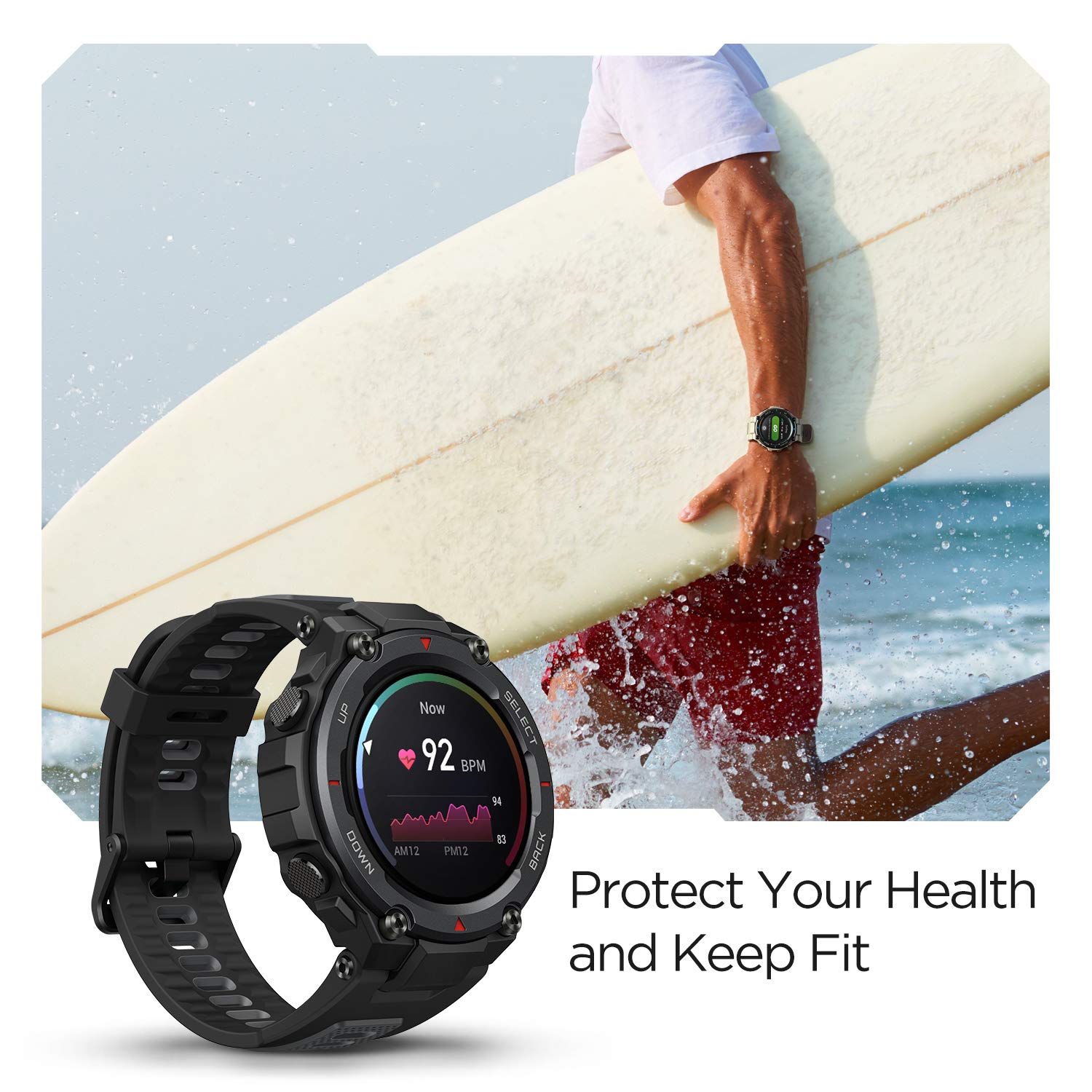 Amazfit T-Rex Pro Smartwatch Fitness Watch with SpO2, Heart Rate