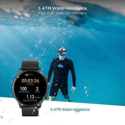 Amazfit GTR 2e SmartWatch with Curved Design, 1.39 Always-on AMOLED Display, SpO2 & Stress Monitor, Built-in Alexa,Built-in GPS, 24-Day Battery Life, 90+ Sports Models, 50+ Watch Faces - Grabgear.in