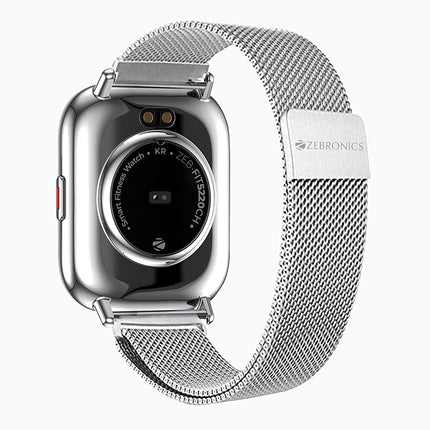 (UNBOXED) Zebronics Zeb-FIT5220CH Limited Edition Smart Fitness Watch,2.5D Curved Glass 4.4cm Square Display, Metal Body & Strap, SpO2/BP/HR Monitor, IP68 Water Proof, 8 Sports Mode - Unboxify