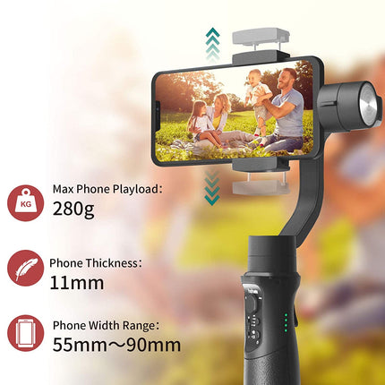 hohem iSteady Mobile Plus 3 Axis Handheld Smartphone Gimbal Stabilizer for iPhones, Android Phones Featuring Video Stabilizer with Inspection Mode, Sport Mode, Face Object Tracking, Motion Time-Lapse (UNBOXED) - Unboxify