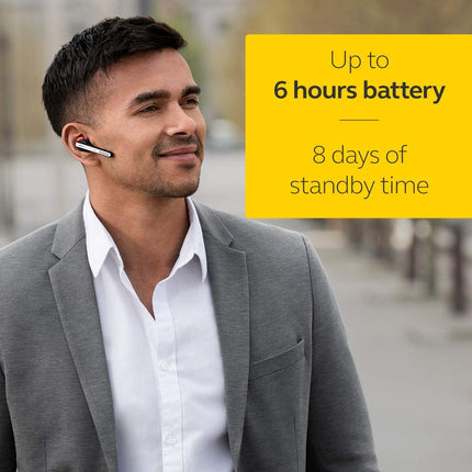 Jabra Talk 45 Bluetooth Wireless in Ear Earphones with mic for High Definition Hands-Free Calls (Silver) - Unboxify