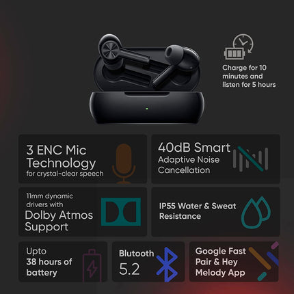 OnePlus Buds Z2 Bluetooth Truly Wireless in Ear Earbuds with mic, Active Noise Cancellation (UNBOXED) - Unboxify