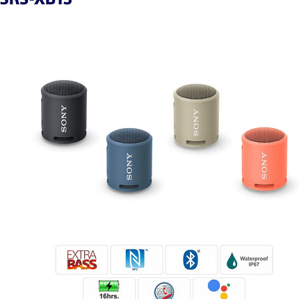 Sony SRS-XB13 EXTRA BASS Wireless Bluetooth Portable Lightweight Speaker (UNBOXED) - Unboxify