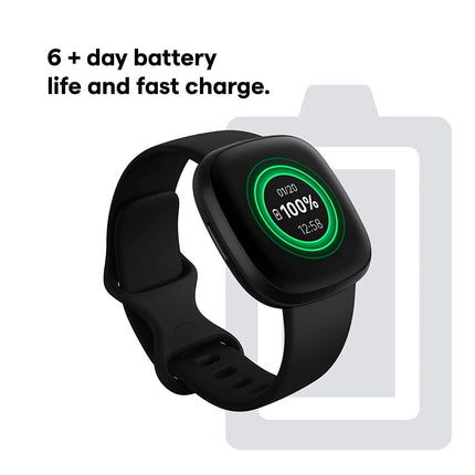 Fitbit Versa 3 Health & Fitness Smartwatch with GPS, 24/7 Heart Rate, Alexa Built-in, 6+ Days Battery, One Size (S & L Bands Included) - Grabgear.in