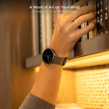 Amazfit GTR 2e SmartWatch with Curved Design, 1.39 Always-on AMOLED Display, SpO2 & Stress Monitor, Built-in Alexa,Built-in GPS, 24-Day Battery Life, 90+ Sports Models, 50+ Watch Faces - Grabgear.in