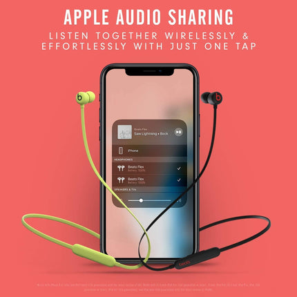 Beats Flex Wireless Earphones – Apple W1 Headphone Chip, Magnetic Earbuds, Class 1 Bluetooth, 12 Hours of Listening Time, Built-in Microphone - Grabgear.in
