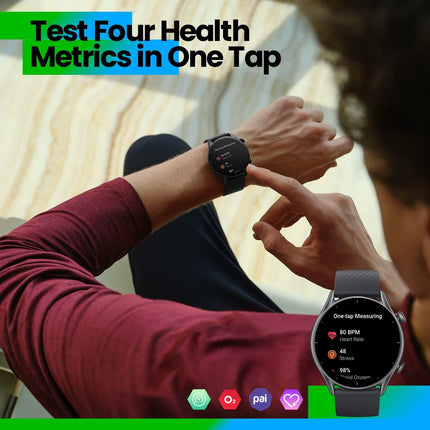 Amazfit GTR 3 Smart Watch with Heart Rate, SpO2, Sleep, Stress, Female Cycle Monitoring, Sports Watch with 150+ Sports Modes, GPS, 5 ATM Waterproof, Alexa Built-in (Graphite Black), Regular - Grabgear.in