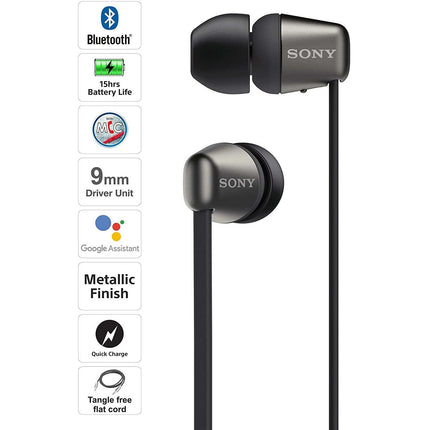 Sony WI-C310 Wireless Headphones with 15 Hours Battery Life, Magnetic Earbuds, BT Ver 5.0 with mic - Grabgear.in