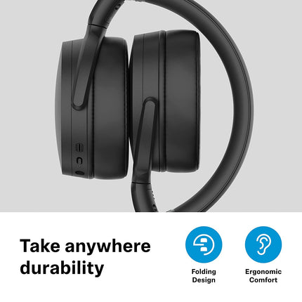 Sennheiser HD 450BT Wireless Bluetooth Over The Ear Headphone with Mic (Black) (UNBOXED) - Unboxify