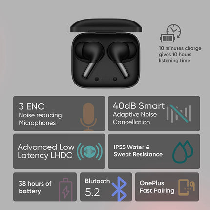 OnePlus Buds Pro Bluetooth Truly Wireless in Ear Earbuds with mic, Smart Adaptive Noise Cancellation (UNBOXED) - Unboxify