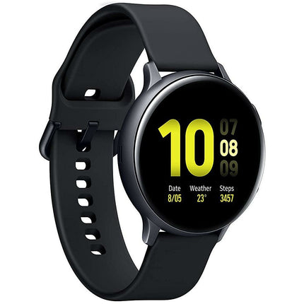 Samsung Galaxy Watch Active 2 (Bluetooth + LTE, 44 mm) - Aluminium Dial, Silicon Straps (Black) - Grabgear.in