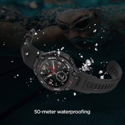 Amazfit Huami T Rex | 20 Days Battery Life, 1.3 inch AMOLED Display, Built-in GPS, 12 Military Certifications, Water Resistance, 14 Sports Modes - Unboxify