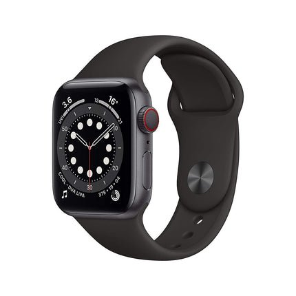 New Apple Watch Series 6 (GPS + Cellular) - Space Grey Aluminium Case with Black Sport Band - Grabgear.in