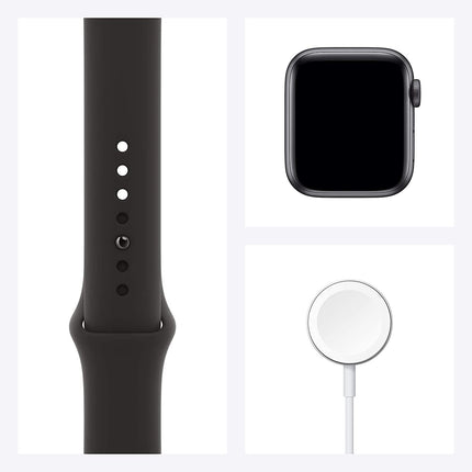 New Apple Watch Series 6 (GPS + Cellular) - Space Grey Aluminium Case with Black Sport Band - Grabgear.in