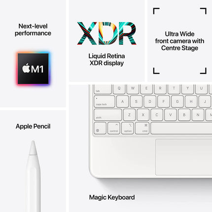 (UNBOXED) 2021 Apple iPad Pro with Apple M1 chip (12.9-inch/32.77 cm, Wi-Fi, 128GB) - Silver (5th Generation) - Grabgear.in