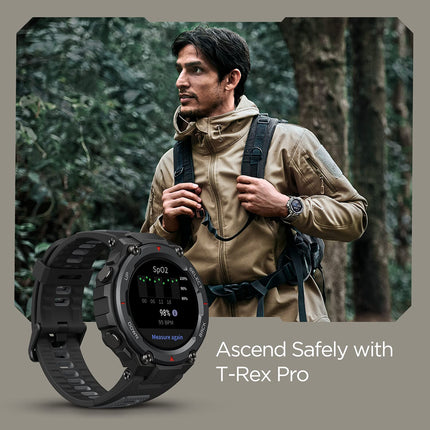 Amazfit T-Rex Pro Smartwatch Fitness Watch with SpO2, Heart Rate, Sleep Monitor, Sports Watch with Over 100 Sports Modes, 10 ATM Waterproof, 18 Day Battery Life, GPS - Unboxify