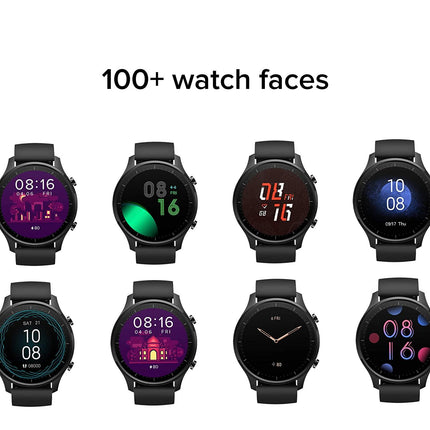 Mi Watch Revolve,1.39 AMOLED Screen,5ATM Water Resistant,VO2 Max,First Beat Motion Algorithm,Stress & Sleep Management, Midnight Black - Grabgear.in