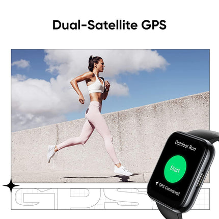 (UNBOXED) realme Smart Watch 2 Pro (Space Grey) with 4.45 cm (1.75") HD Super Bright Touchscreen, Dual-Satellite GPS, 14-Day Battery, SpO2 & Heart Rate Monitoring, IP68 Water Resistance - Grabgear.in