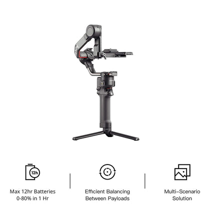 DJI RS 2Combo-3-Axis Gimbal Stabilizer for DSLR and Mirrorless Cameras,Nikon,Sony,Panasonic,Canon,Fuji,10lbs TestedPayload,1.4” Full-ColorTouchscreen, CarbonFiber Construction, Black (CP.RN.00000094.01) - Grabgear.in