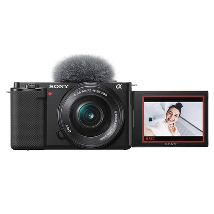 Sony Alpha ZV-E10L 24.2 Mega Pixel Interchangeable-Lens Mirrorless vlog Camera with 16-50 mm Lens, Made for Creators (APS-C Sensor, Advanced Autofocus, Clear Audio, 4K Movie Recording) - Black, Compact - Unboxify