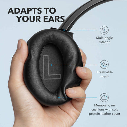 Anker Soundcore Life Q20 Hybrid Active Noise Cancelling Headphones, Wireless Over Ear Bluetooth Headphones, 40H Playtime (UNBOXED) - Unboxify