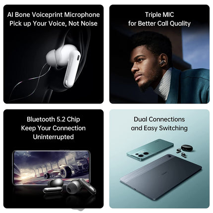 Oppo Enco X2 with Active Noise Cancellation, Triple Mic for Better Calls, Coaxial Dual-Driver for Deep bass Bluetooth Headset (UNBOXED) - Unboxify