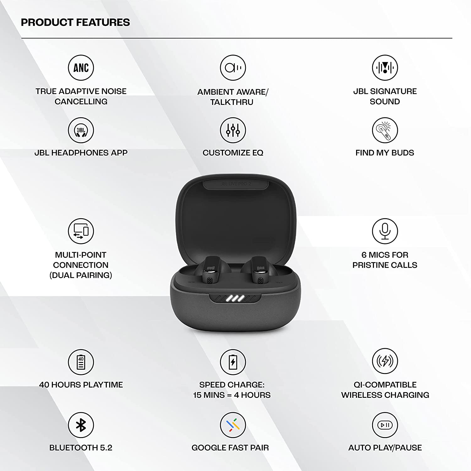 JBL Live Pro 2 TWS True Wireless Noise Cancelling Earbuds User Guide