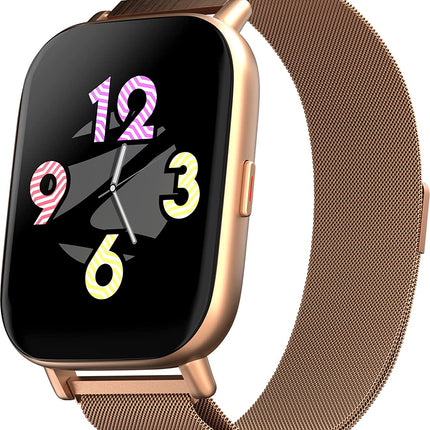 (UNBOXED) Zebronics Zeb-FIT5220CH Limited Edition Smart Fitness Watch,2.5D Curved Glass 4.4cm Square Display, Metal Body & Strap, SpO2/BP/HR Monitor, IP68 Water Proof, 8 Sports Mode - Unboxify