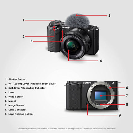 Sony Alpha ZV-E10L 24.2 Mega Pixel Interchangeable-Lens Mirrorless vlog Camera with 16-50 mm Lens, Made for Creators (APS-C Sensor, Advanced Autofocus, Clear Audio, 4K Movie Recording) - Black, Compact - Unboxify