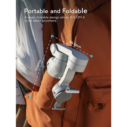 DJI OM 4 - Handheld 3-Axis Smartphone Gimbal Stabilizer with Grip Tripod Vlog YouTube Live Video for iPhone Android - Grabgear.in