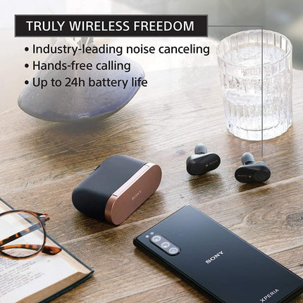 Sony WF-1000XM3 Truly Wireless Bluetooth Earbuds with Battery Life 32 Hours, Alexa Voice Control and mic for Phone Calls (Black) - Grabgear.in