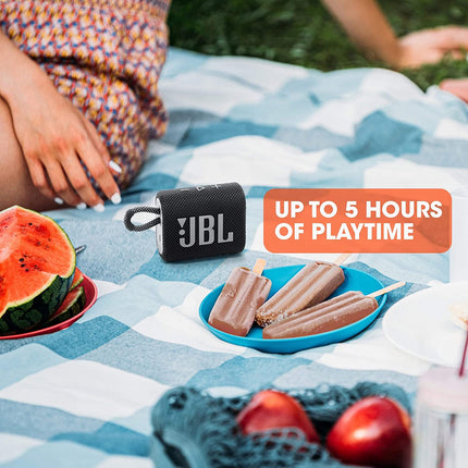 JBL Go 3, Wireless Ultra Portable Bluetooth Speaker, Pro Sound, Waterproof, Type C (UNBOXED) - Unboxify