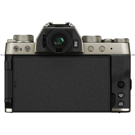 Fujifilm X-T200 24.2 MP Mirrorless Camera with XC 15-45 mm Lens (APS-C Sensor, Electronic Viewfinder, Vari-Angle LCD Touchscreen, Face/Eye AF, 4K Video Vlogging, Film Simulations) - Champagne Gold - Grabgear.in